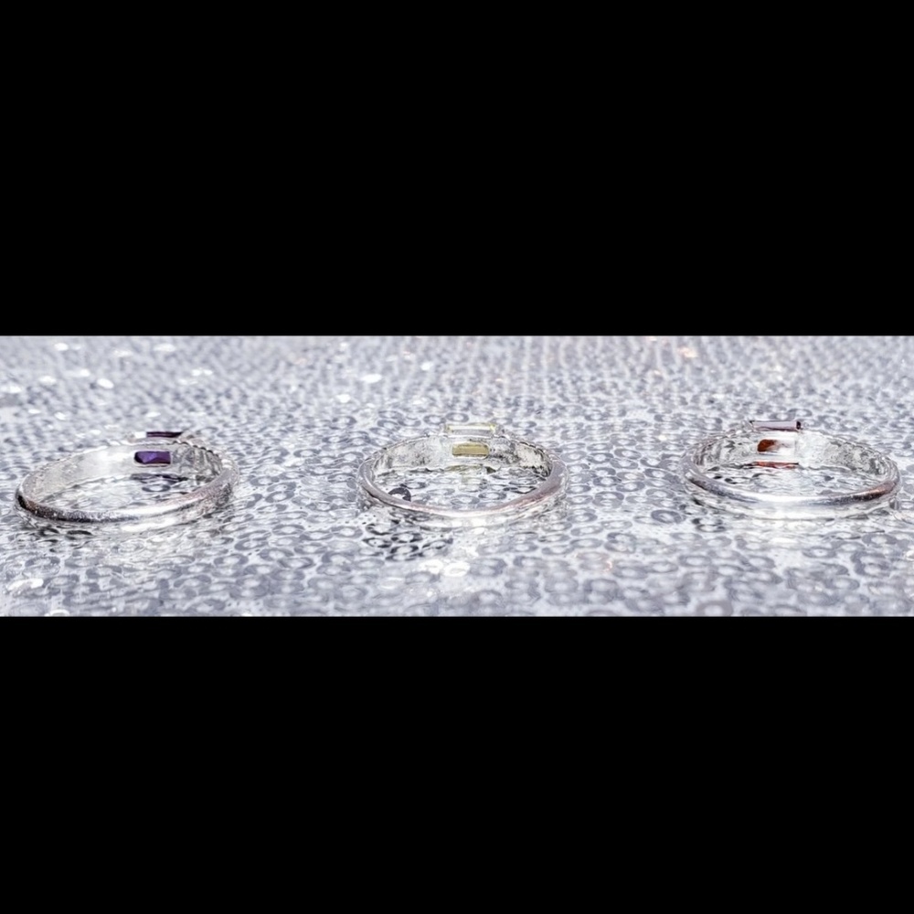 Stackable Sterling Silver Rings With Gemstones - image 4